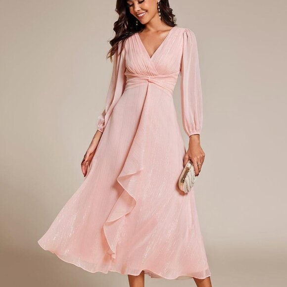 NWT ever EMBER Twist Knot A-Line Lotus Leaf Shimmering - Picture 2 of 4